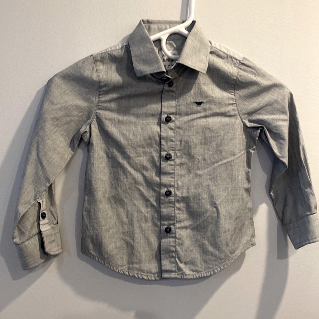 Armani Junior Euc Long Sleeve Boys Shirt Like New 3a